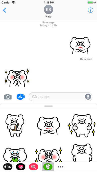 Tiny Piggy Animated Stickers screenshot 3