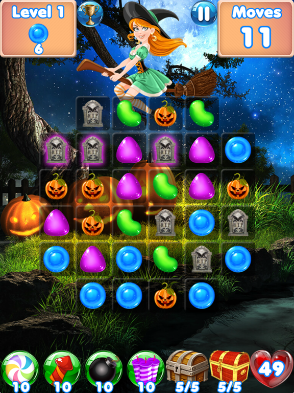 Screenshot #4 pour Candy Halloween Games Match 3