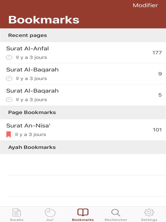 Quran Afrilang iPad screenshot 6 - Education app