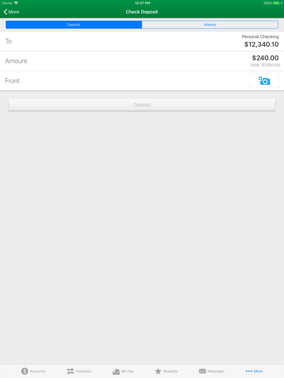 First Digital Mobile Banking iPad screenshot 4 - Finance app