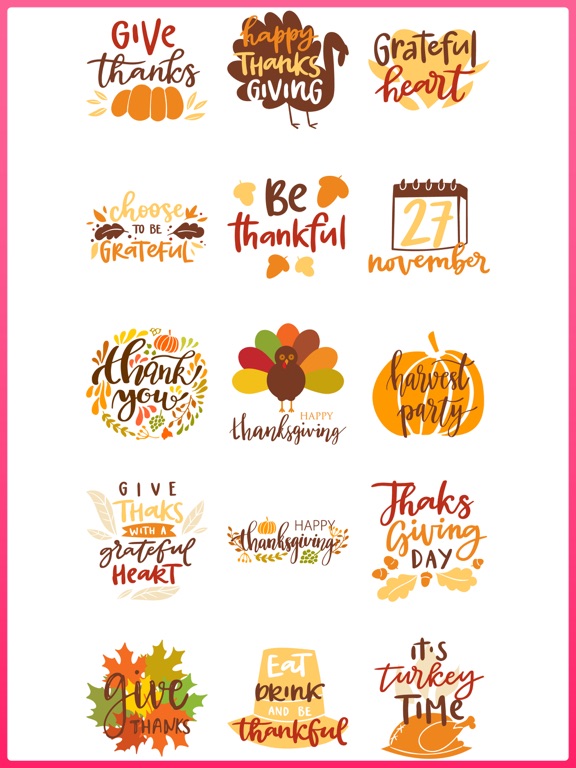 Screenshot #5 pour Happy Thanksgiving Sticker SMS