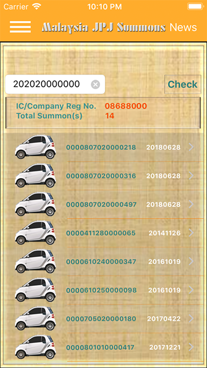 Malaysia JPJ Summons