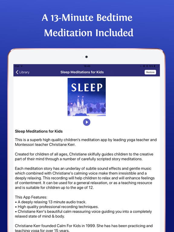 Screenshot #5 pour Sleep Meditations for Kids