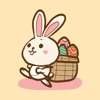 Bunny Happy Easter Stickers