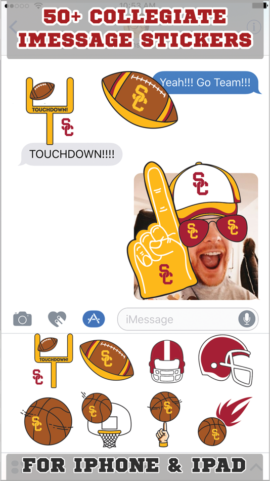USC Trojans Stickers PLUS for iMessage - 1.0 - (iOS)