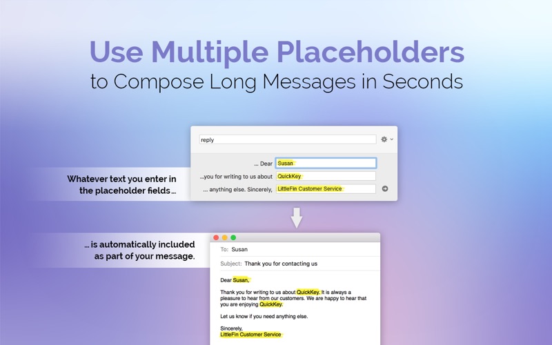 QuickKey–Email & Text Expander Screenshots