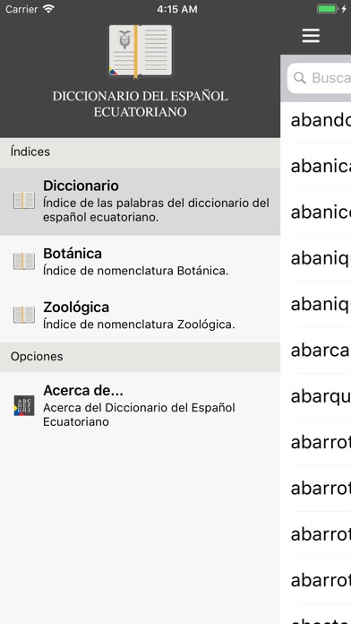 Diccionario Español Ecuador screenshot 2
