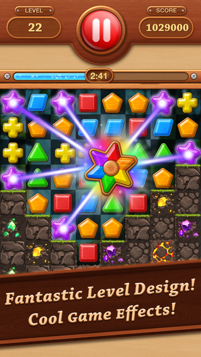 Screenshot #2 pour Wooden Match 3 - Puzzle Blast