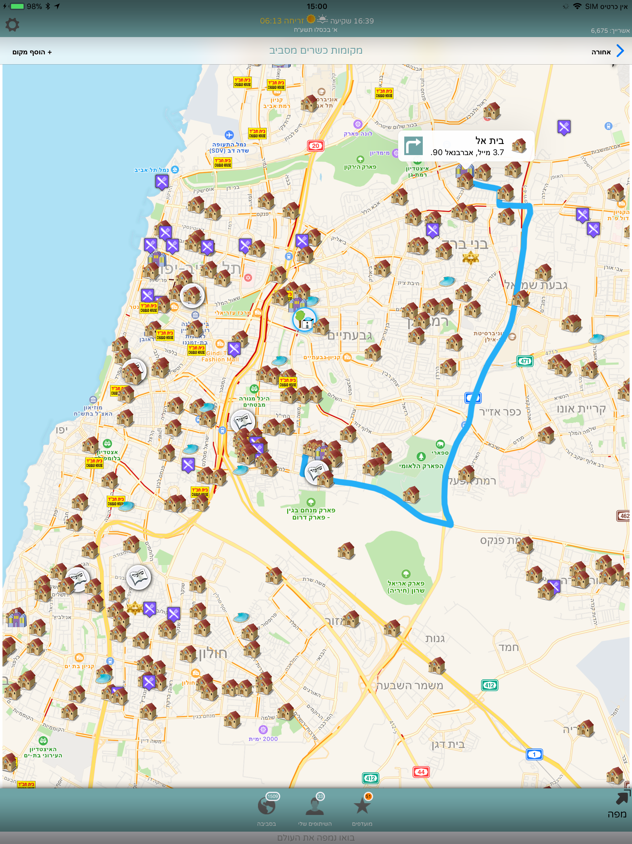 מפה כשרה - קהילת המניינים