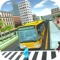 Drive around in detailed 3d city in american city during snow , rain , daylight and night in this bus driving simulator