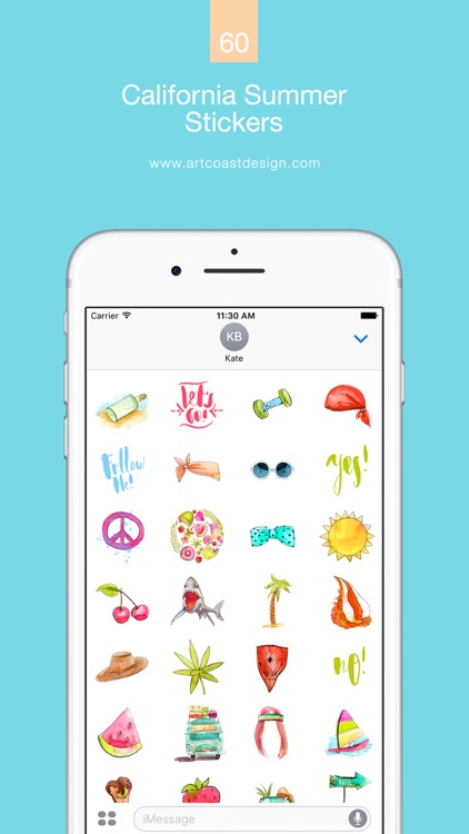 California Summer Stickers