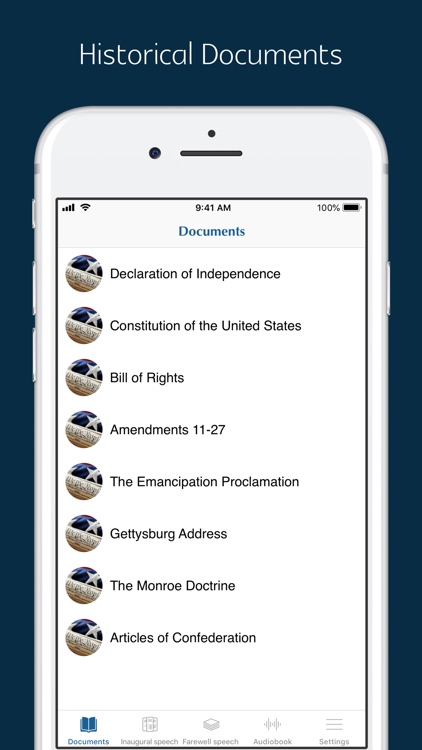 US Historical Documents -audio