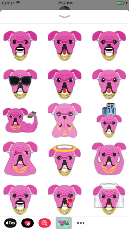 Blinged Out Pink Bulldog