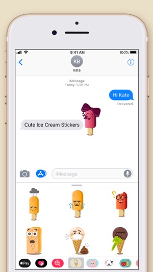 Cute Ice Cream Kawaii Stickers(圖2)-速報App