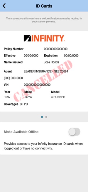 infinity insurance customer service