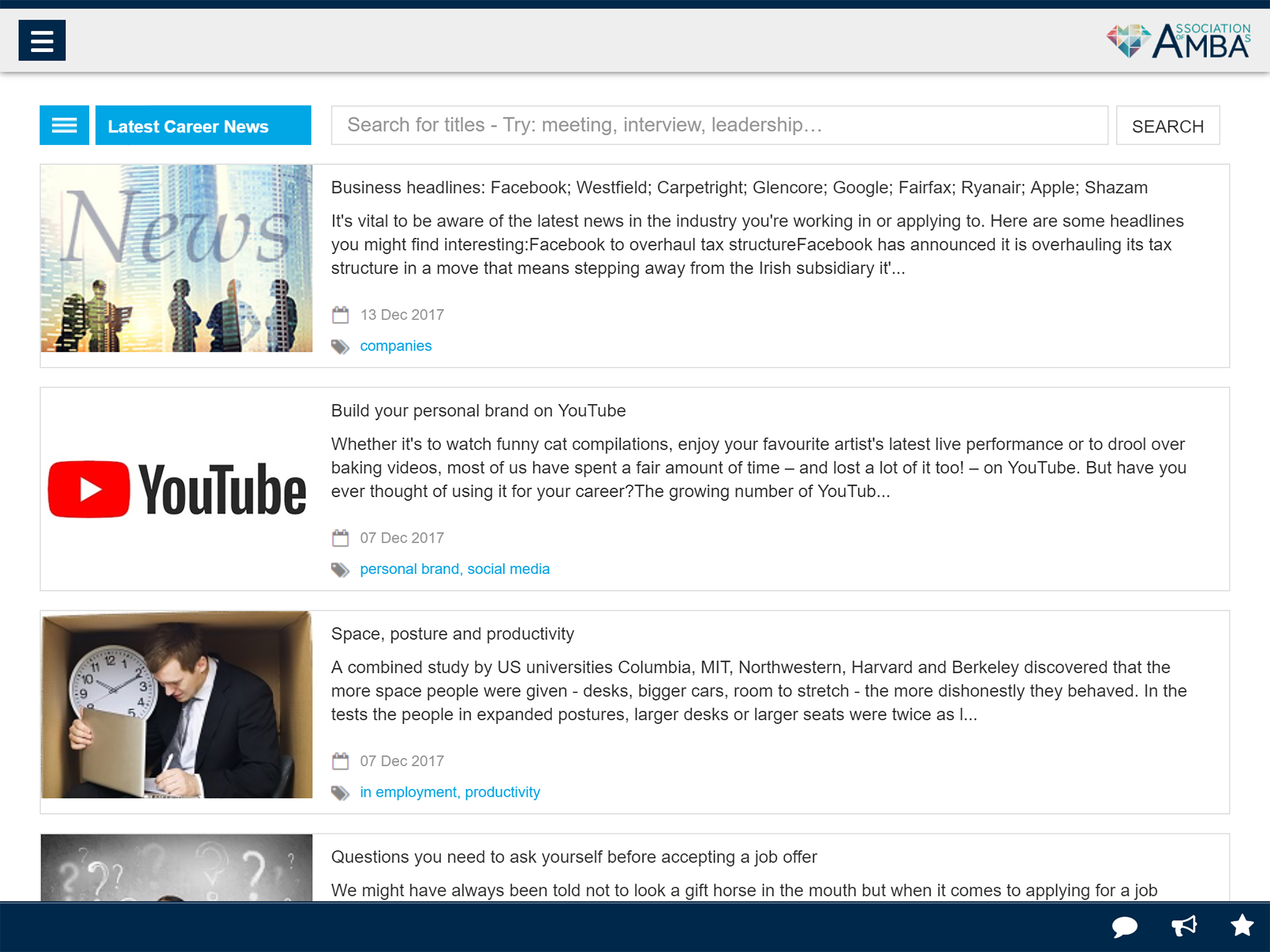 AMBA Career Centre screenshot 6