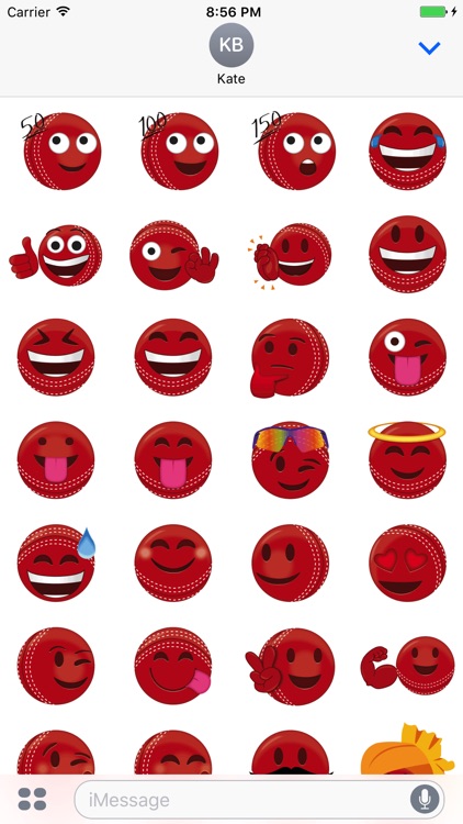 Cricket Ball Emoji - Stickers & Animations