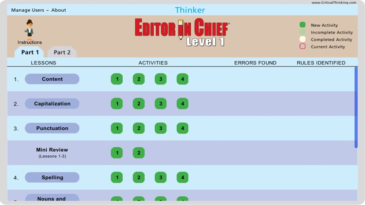 Editor in Chief® Level 1