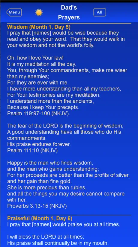 Dad's Prayers