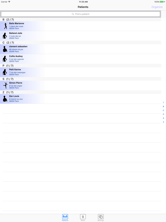 PatientL lite iPad screenshot 1 - Medical app
