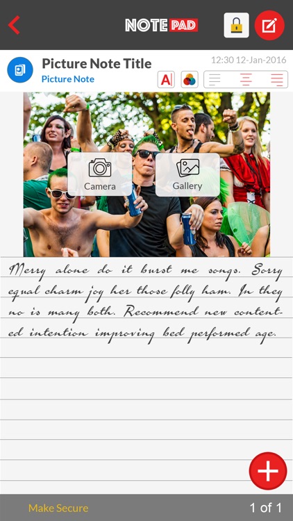Secure Notepad Pro - Text, Picture, Video & List