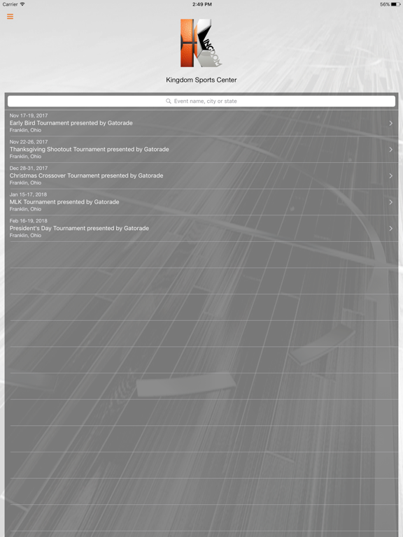 Kingdom Sports Center iPad screenshot 1 - Sports app