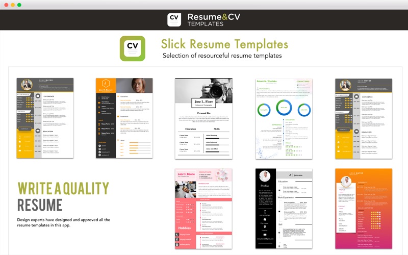 resume & cv templates by ca iphone screenshot 4