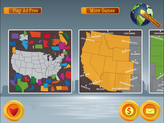 USA Geography Master iPad screenshot 1 - Education app