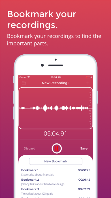Screenshot #1 pour ClipNotes: Audio Bookmarks