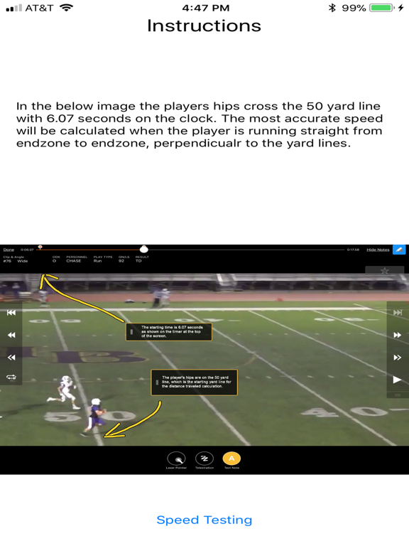 MPH Speed Calculator for Hudl iPad screenshot 5 - Sports app