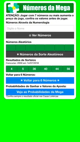 Game screenshot Números da Megasena hack