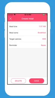 calories planner iphone screenshot 2