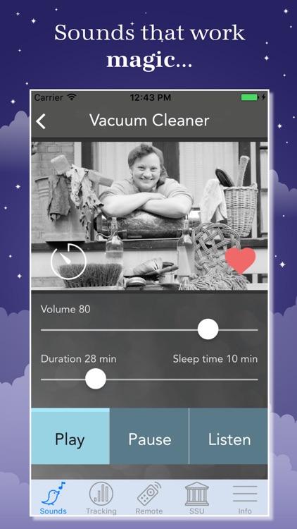 Sound Sleeper: white noise machine for baby sleep screenshot-0