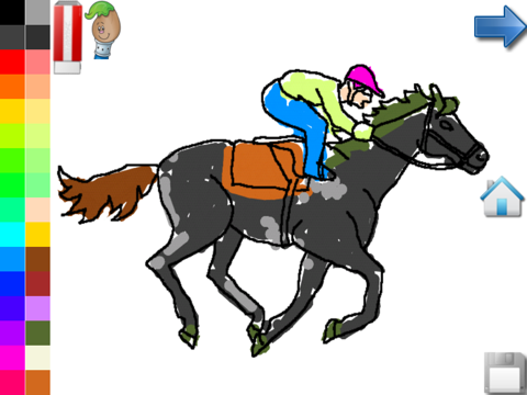 着色のページ：馬やポニーのおすすめ画像4