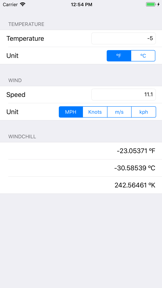 Windchill Temperature screenshot