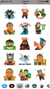 Marvel Stickers: Thor Ragnarok screenshot #2 for iPhone