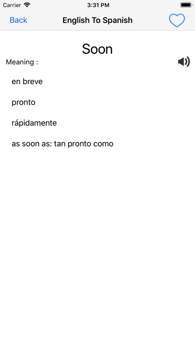 Screenshot #2 pour English To Spanish Dictionary