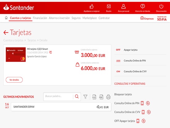 Screenshot #6 pour Santander Tablet