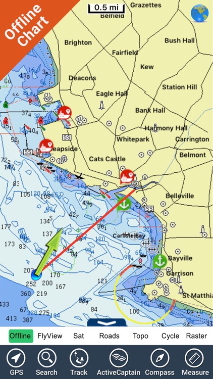 Barbados GPS Map Navigator offline charts & guide