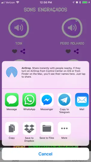 Screenshot von Sons Engraçados auf dem iPhone 3