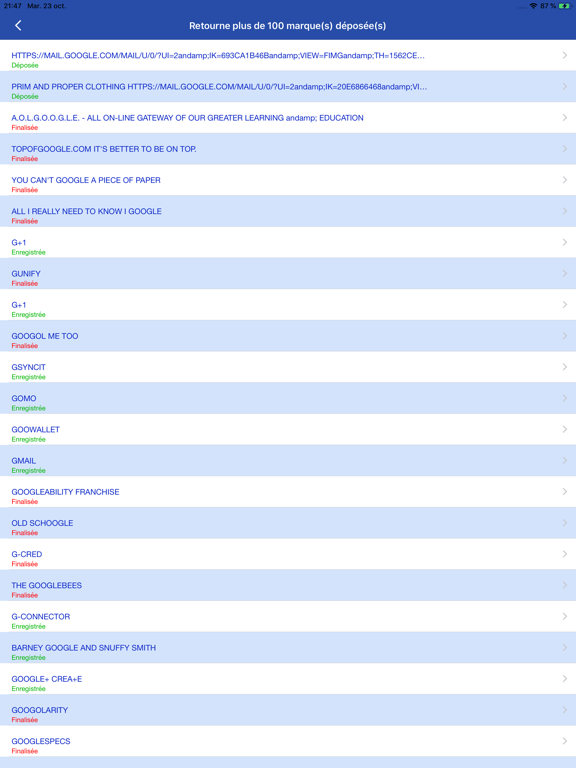 Screenshot #5 pour Recherche de marques en U.S.A.