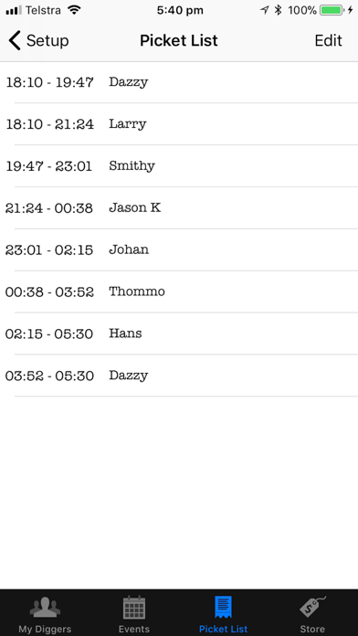 My Diggers iPhone screenshot 5 - Productivity app