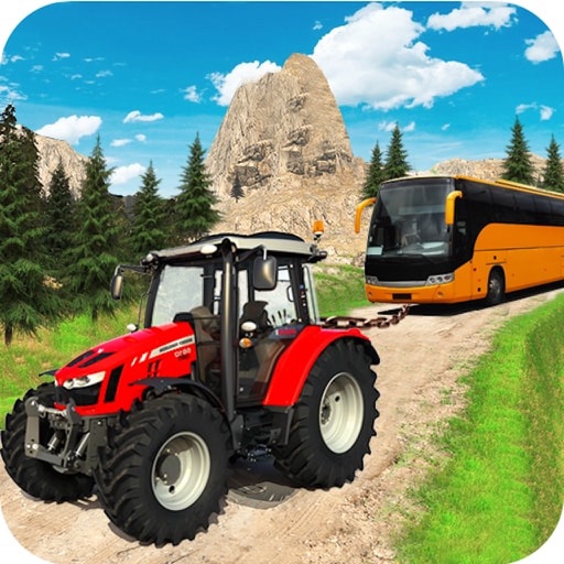 Offroad Tractor Towing Bus icon