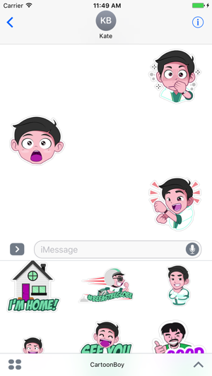 Cartoon Boy for iMessage(圖2)-速報App