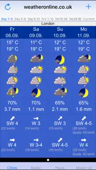 WeatherOnline iphone resimleri 1