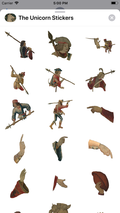 The Unicorn Stickers iPhone screenshot 2 - Stickers app