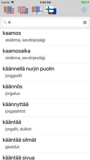Samisk Ordbok iPhone-skjermbilde 3