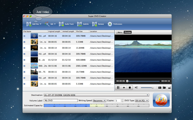 ‎Super DVD Creator Burner Screenshot