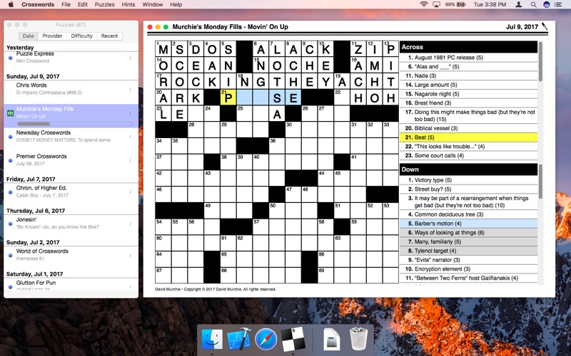 crosswords iphone screenshot 1