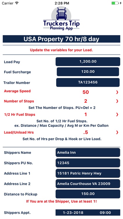 Truckers Trip Planning Solo